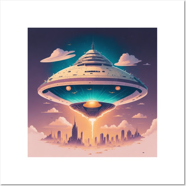 Ufo Attack Wall Art by elmejikono